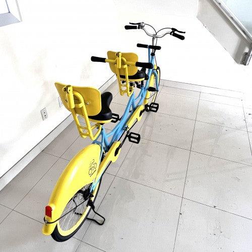 TOYTEXX  24 inch Wheels 2-Seat Tandem Bike with Child Seat Family Cruise Comfort Bicycle (Blue) - Toytexx TOYTEXX  24 inch Wheels 2-Seat Tandem Bike with Child Seat Family Cruise Comfort Bicycle (Blue) - Toytexx